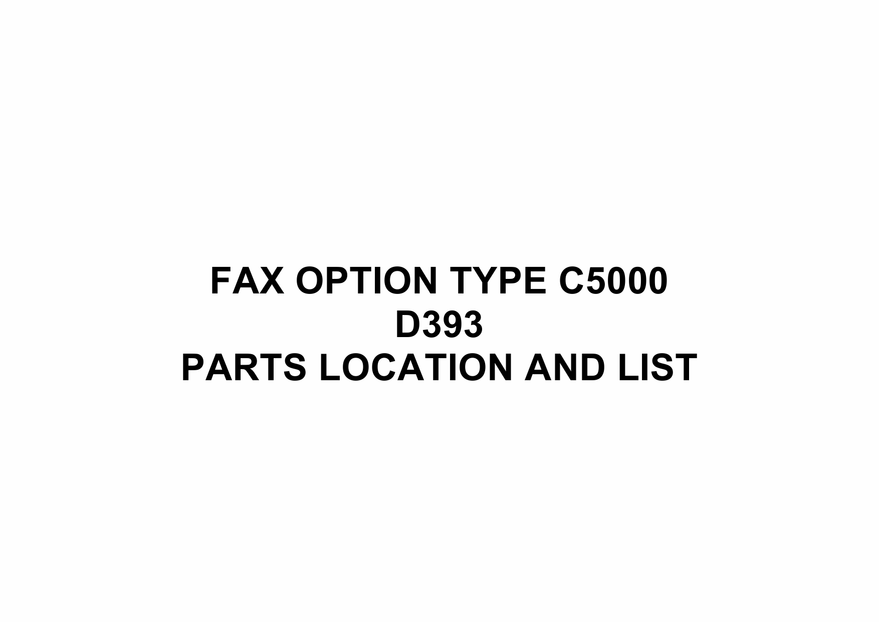 RICOH Options D399 FAX-OPTION-TYPE-C5000 Parts Catalog PDF download-1